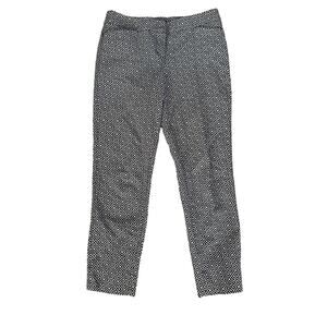 WHITE HOUSE BLACK MARKET whbm geometric greek key cropped ankle dress pants